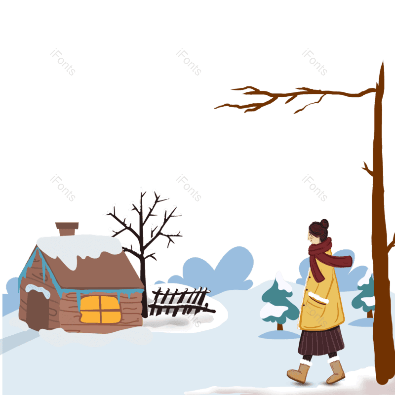 积雪图片,树枝元素,PNG,免抠素材